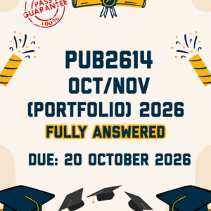 PUB2614 OCTOBER/NOVEMBER (PORTFOLIO) 2026 - FULLY ANSWERED (DUE 20 OCTOBER 2026)