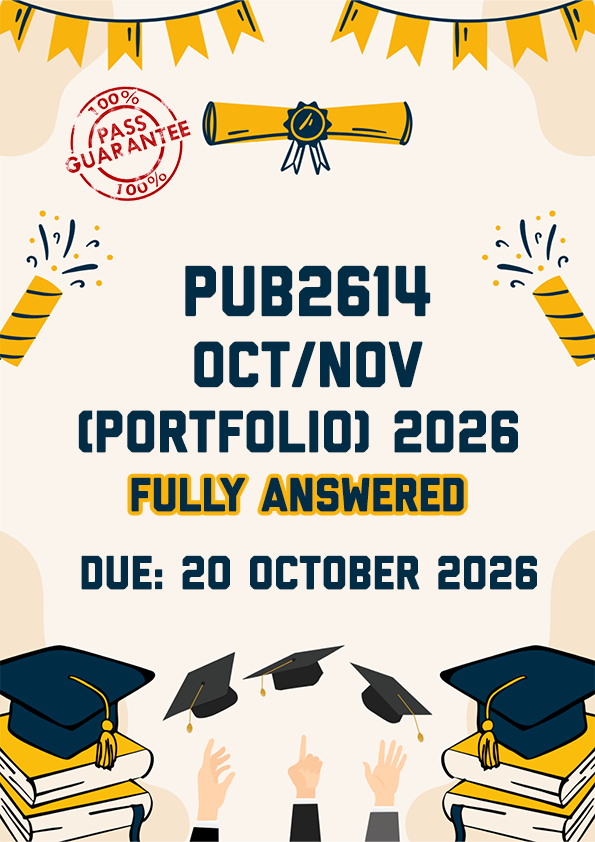 PUB2614 OCTOBER/NOVEMBER (PORTFOLIO) 2026 - FULLY ANSWERED (DUE 20 OCTOBER 2026)